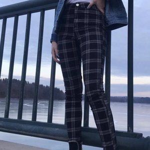 Black and White Striped Pants